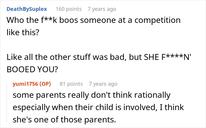 A screenshot of a comment section, with a user expressing outrage about sexist remarks against a teenage girl. A screenshot of a comment section, with a user expressing outrage about sexist remarks against a teenage girl.