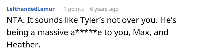 A screenshot of a comment from LefthandedLemur explaining why a man cheating and getting mad about his GF dating his friend is NTA. A screenshot of a comment from LefthandedLemur explaining why a man cheating and getting mad about his GF dating his friend is NTA.