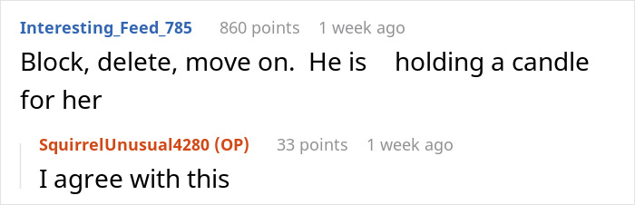 Comment advises GF to move on after BF leaves out crucial detail about his 10-day trip with GF.