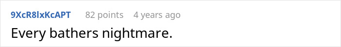 Screenshot of a comment lamenting a dog owner's worst nightmare for bathers. Screenshot of a comment lamenting a dog owner's worst nightmare for bathers.
