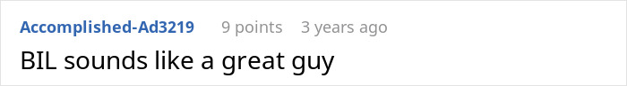A comment that says BIL sounds like a great guy praising the guy who goes after evil mom and helps sis with inheritance. A comment that says BIL sounds like a great guy praising the guy who goes after evil mom and helps sis with inheritance.