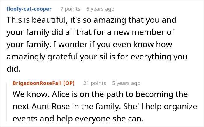 A Reddit comment praises the family for their actions after the MIL sabotaged the wedding. A Reddit comment praises the family for their actions after the MIL sabotaged the wedding.