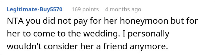 Woman Skips Best Friend's Wedding, Says It's Because She Wanted A Honeymoon, The Real Reason Is Much Worse