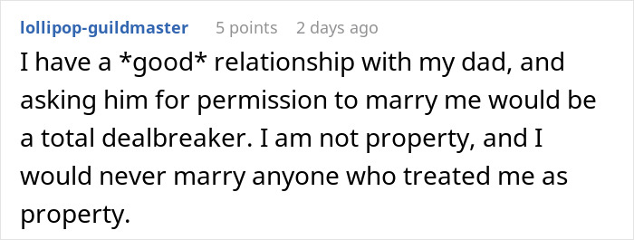 BF Refuses To Propose Without Her Estranged Father's Blessing And His GF Wonders Who She Is Dating