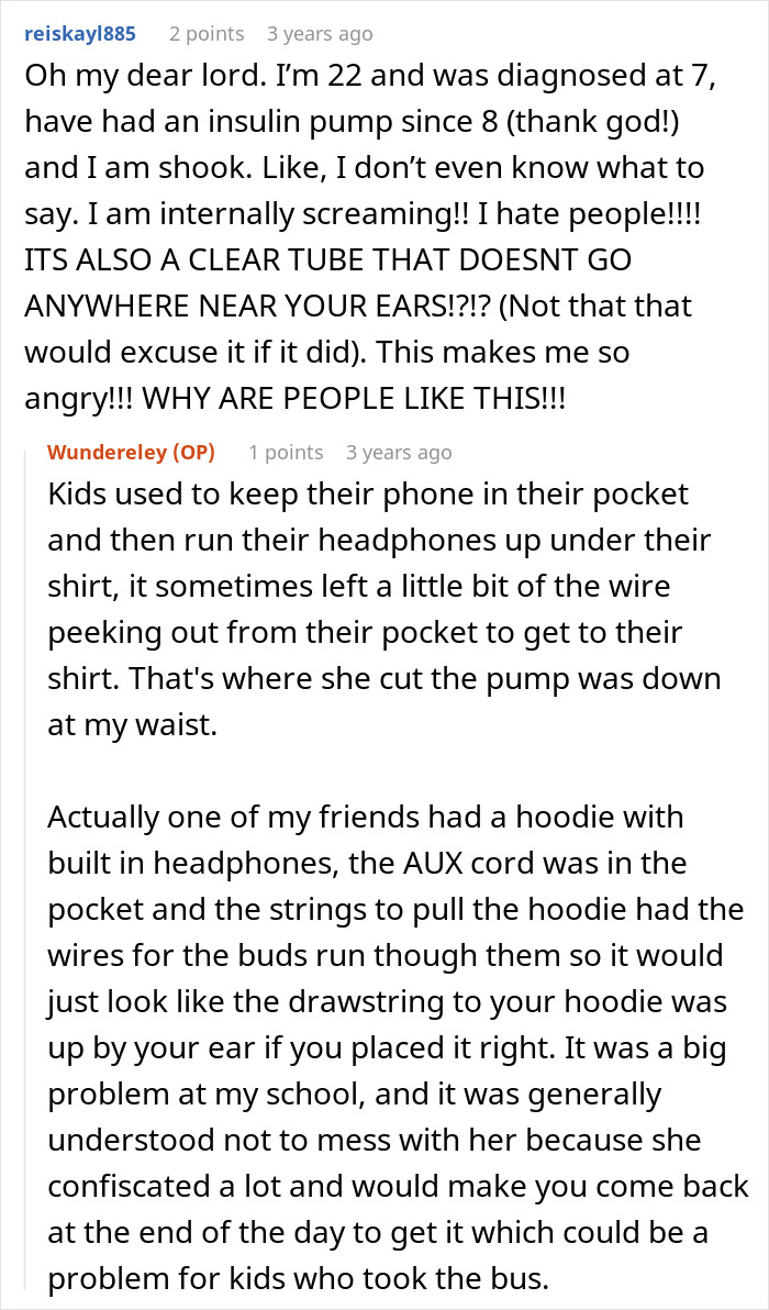 A teacher tries to put a kid in his place, but ends up learning a lesson after cutting the kids insulin pump thinking it was headphones. A teacher tries to put a kid in his place, but ends up learning a lesson after cutting the kids insulin pump thinking it was headphones.