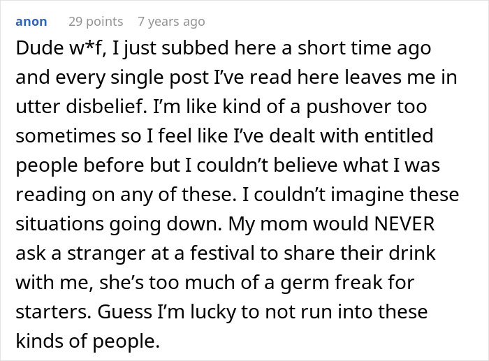 A screenshot of a detailed comment regarding a Karen accusing stranger, letting kid steal and drink alcohol-spiked cola.
