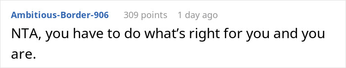 Reddit comment regarding making travel plans that are right for you and your family.