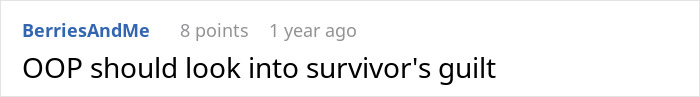 A suggestion to consider survivor's guilt after a second chance at life following a brain tumor.