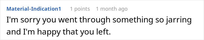 A comment expressing sorrow for a woman's jarring experience and happiness she left her fiancé over his football response. A comment expressing sorrow for a woman's jarring experience and happiness she left her fiancé over his football response.