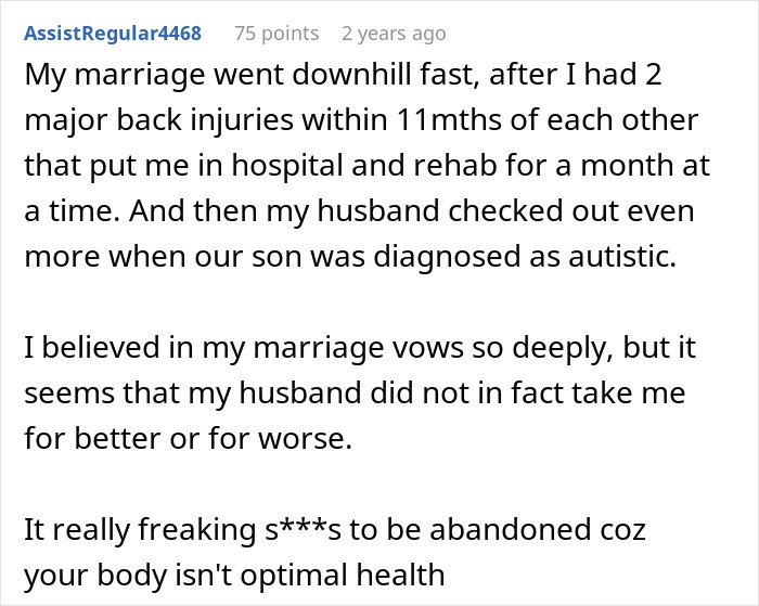 A man carries the family for years, while his sick wife sleeps, wondering if he can keep going.