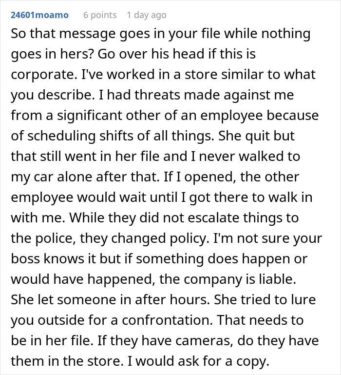 A 17YO slacks off at work every day, tells dad to ambush 19YO colleague over made-up bullying claims A 17YO slacks off at work every day, tells dad to ambush 19YO colleague over made-up bullying claims