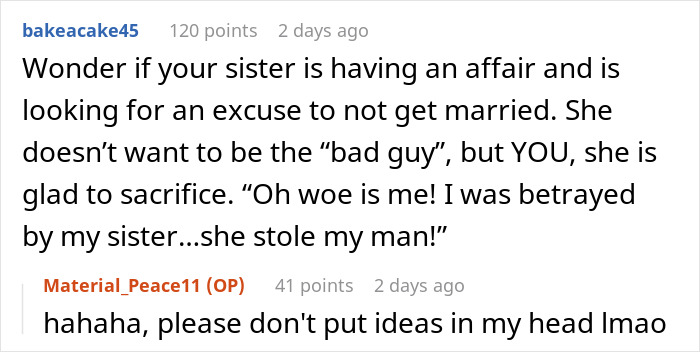 Bride Makes Sister Prove She Never Had Feelings For The Groom If She Wants To Attend Her Wedding Bride Makes Sister Prove She Never Had Feelings For The Groom If She Wants To Attend Her Wedding