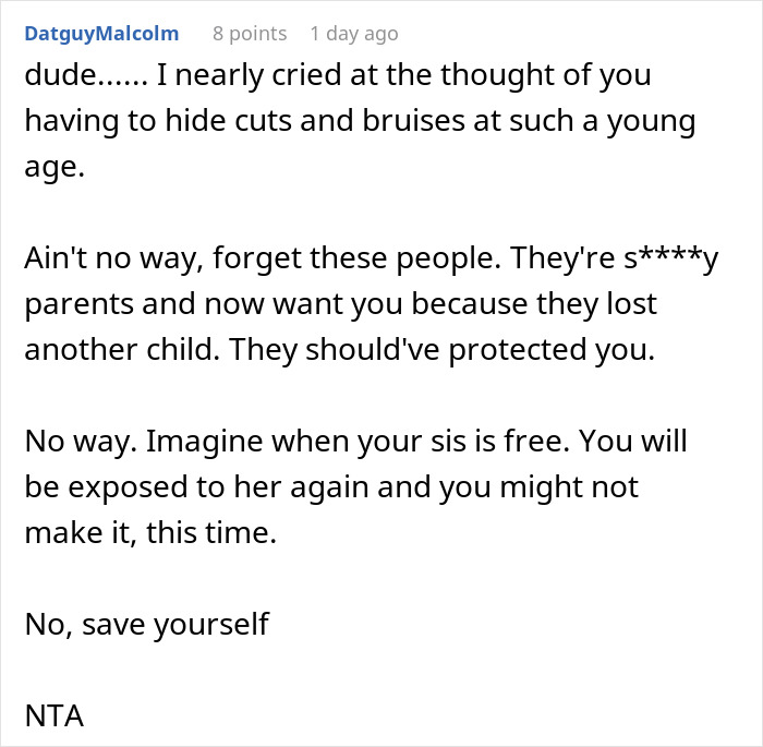 Guy Can't Believe Parents Want To Reconcile After They Ignored His Sister's Mental Health To Dangerous Levels Guy Can't Believe Parents Want To Reconcile After They Ignored His Sister's Mental Health To Dangerous Levels