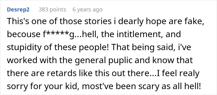 A comment on a story about a Karen trying to kidnap a stepparents son, expressing disbelief. A comment on a story about a Karen trying to kidnap a stepparents son, expressing disbelief.