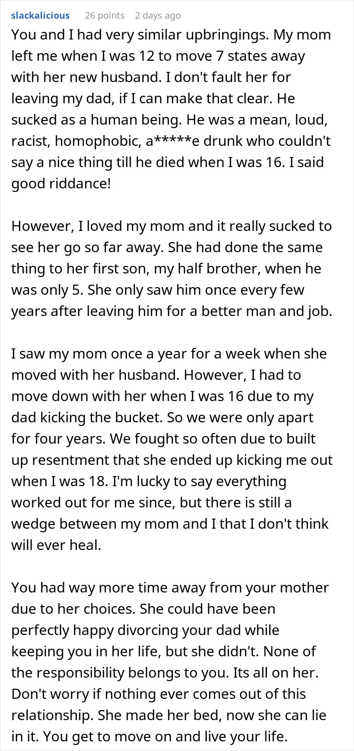 Self-Centered Mom Disappears For 16 Years, Mad She Doesn&rsquo;t Get Forgiveness And A Fresh Start