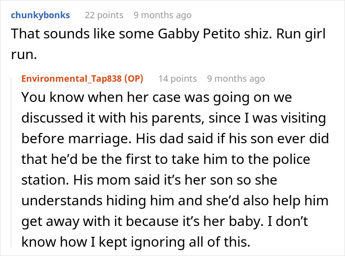A Reddit comment highlighting a MILs protective stance towards her son, making a woman feel like a third wheel in her marriage. A Reddit comment highlighting a MILs protective stance towards her son, making a woman feel like a third wheel in her marriage.