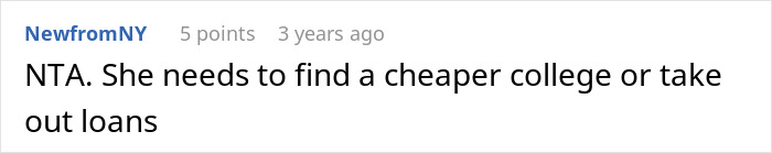 Man thinks the matter with aunt asking him money is done after he denies her, she needs to find a cheaper college. Man thinks the matter with aunt asking him money is done after he denies her, she needs to find a cheaper college.