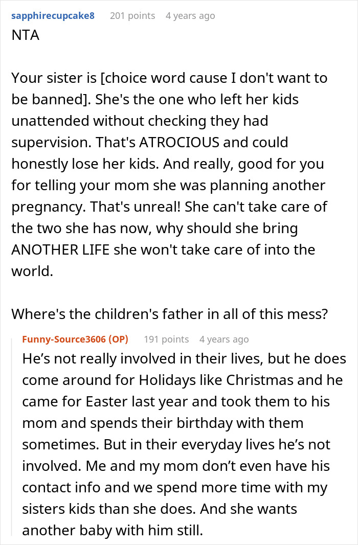 A teen exposes sister's plan of 3rd pregnancy, tired of being a free sitter for her kids. A teen exposes sister's plan of 3rd pregnancy, tired of being a free sitter for her kids.