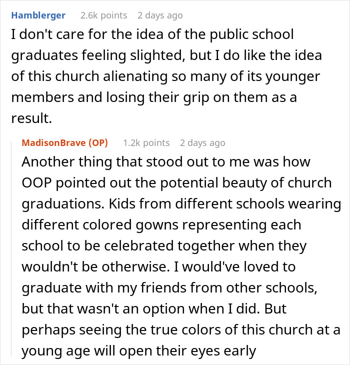 Church Enforces Homeschooling Ideology, 18YO Upset That They Cancel Their Own Graduation Tradition Church Enforces Homeschooling Ideology, 18YO Upset That They Cancel Their Own Graduation Tradition