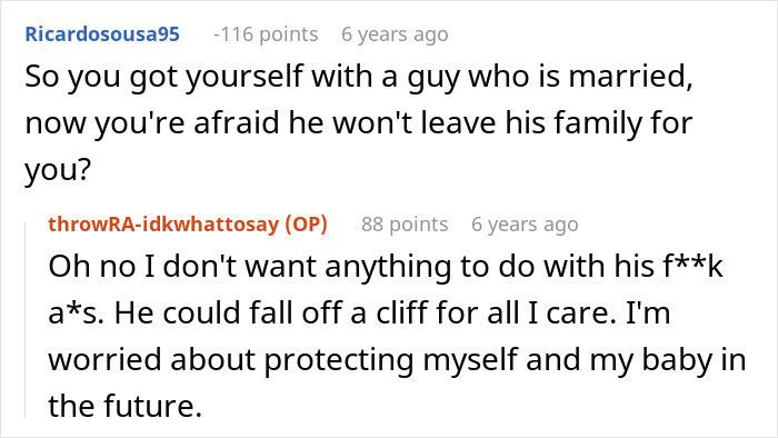 A pregnant woman experiences a nasty surprise from her boyfriend, with comments discussing her situation. A pregnant woman experiences a nasty surprise from her boyfriend, with comments discussing her situation.
