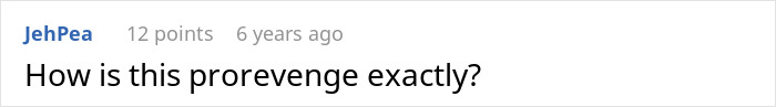 A comment section user, JehPea, questions if the incident is truly pro revenge, regarding the woman mocking her relative's fear.