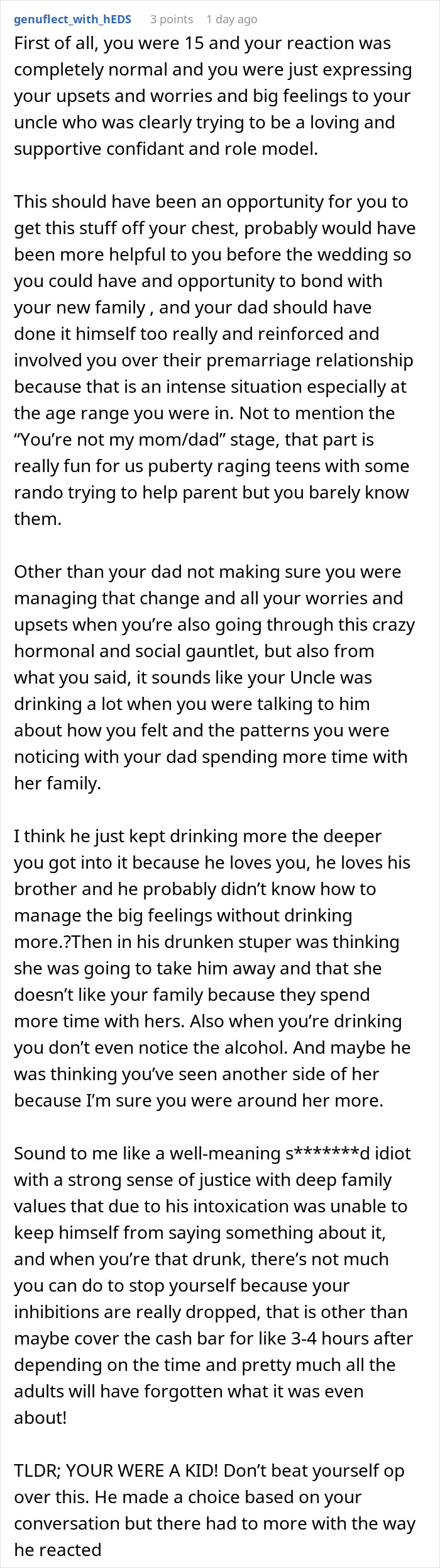 15YO Opens Up About Fearing Her New Stepmom, Uncle Turns Her Confession Into A Wedding Day Meltdown 15YO Opens Up About Fearing Her New Stepmom, Uncle Turns Her Confession Into A Wedding Day Meltdown
