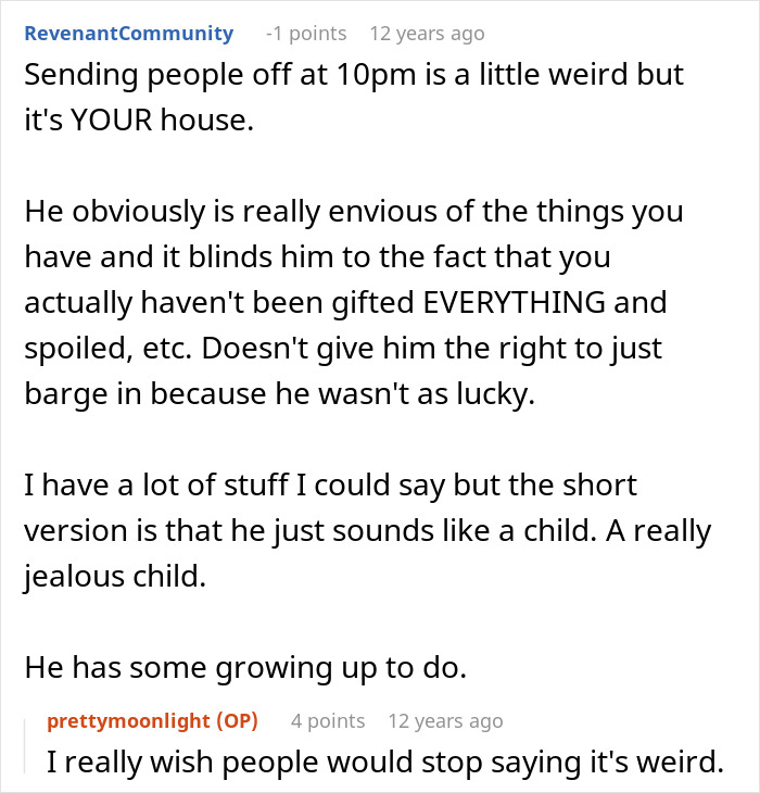 A Reddit comment details why a childish BF is envious, urging a woman to break up with her BF for her own well-being. A Reddit comment details why a childish BF is envious, urging a woman to break up with her BF for her own well-being.
