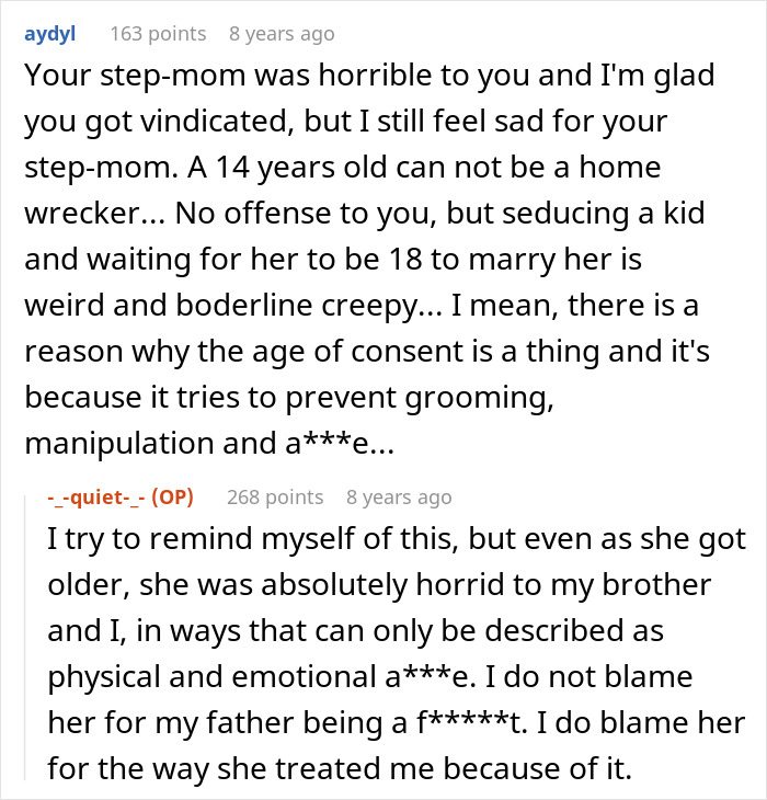 Screenshot of an online comment discussing the in-law's entitlement and behavior after the great-grandma's will was revealed. Screenshot of an online comment discussing the in-law's entitlement and behavior after the great-grandma's will was revealed.