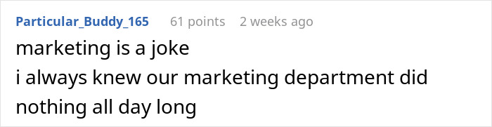 A comment about a woman getting a lucky, easy job with a medium salary. A comment about a woman getting a lucky, easy job with a medium salary.