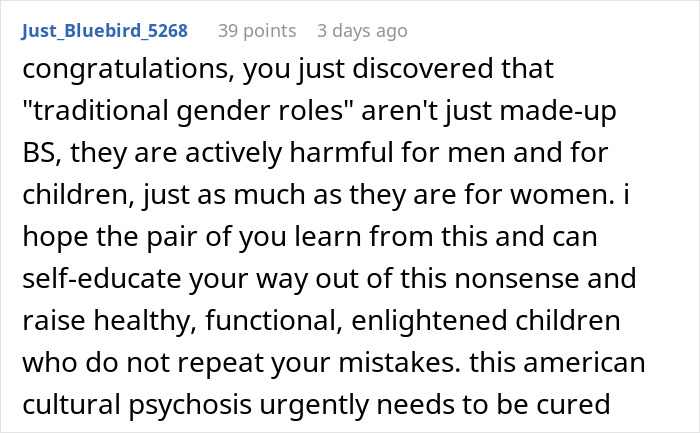 Christian Guy Agrees To Strict Gender Roles In The Family, Upset Wife Actually Enforces Them