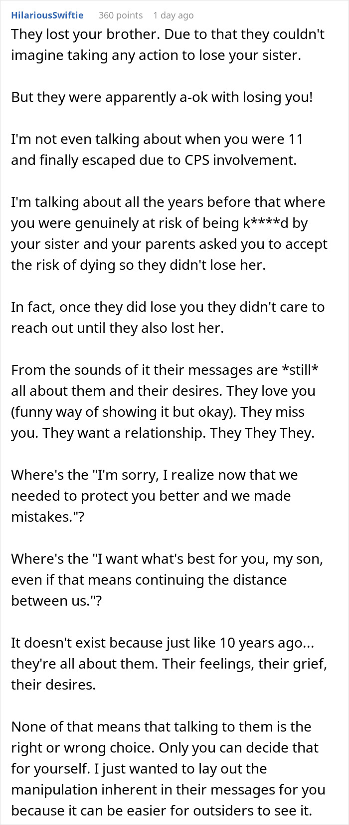 Guy Can't Believe Parents Want To Reconcile After They Ignored His Sister's Mental Health To Dangerous Levels Guy Can't Believe Parents Want To Reconcile After They Ignored His Sister's Mental Health To Dangerous Levels