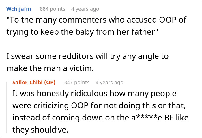 A pregnant woman is about to give birth and receives a nasty surprise from her boyfriend, a screenshot of a Reddit post. A pregnant woman is about to give birth and receives a nasty surprise from her boyfriend, a screenshot of a Reddit post.