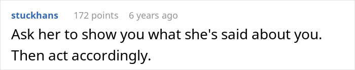 A comment suggesting a guy ask his girlfriend to show him what she has said about him, indicating a phone peek betrayal in a relationship.