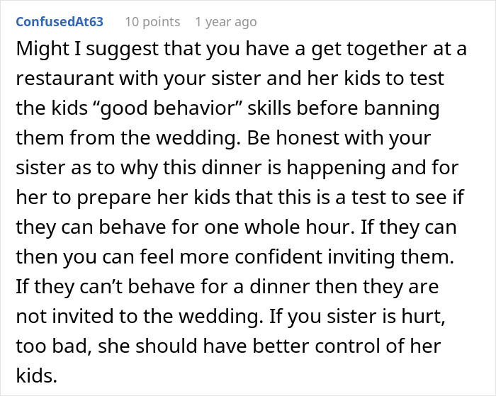 Bride Refuses To Gamble With Her Wedding After Sister Fails To Parent Her Wild Children: “Kids Will Be Kids” Bride Refuses To Gamble With Her Wedding After Sister Fails To Parent Her Wild Children: “Kids Will Be Kids”