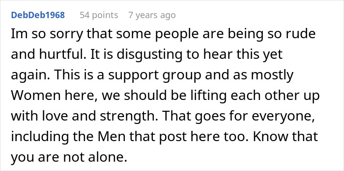 A comment offering support in a thread about a crazy MIL witching around with a potion, emphasizing kindness.