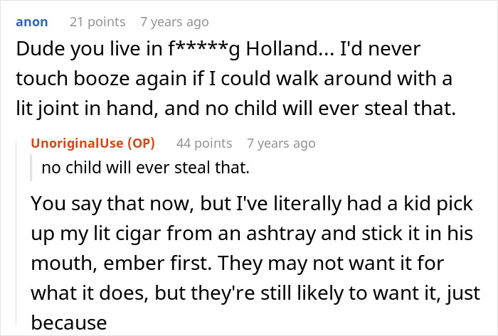 Karen accuses stranger of harming her kid. Text discusses children wanting to steal alcohol-spiked cola.