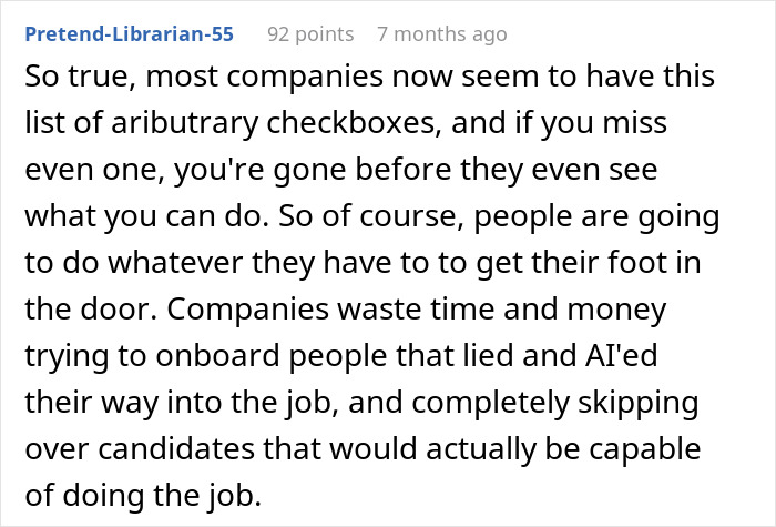 A software engineer discusses how companies waste time onboarding candidates who lied, missing capable ones due to hiring scams.