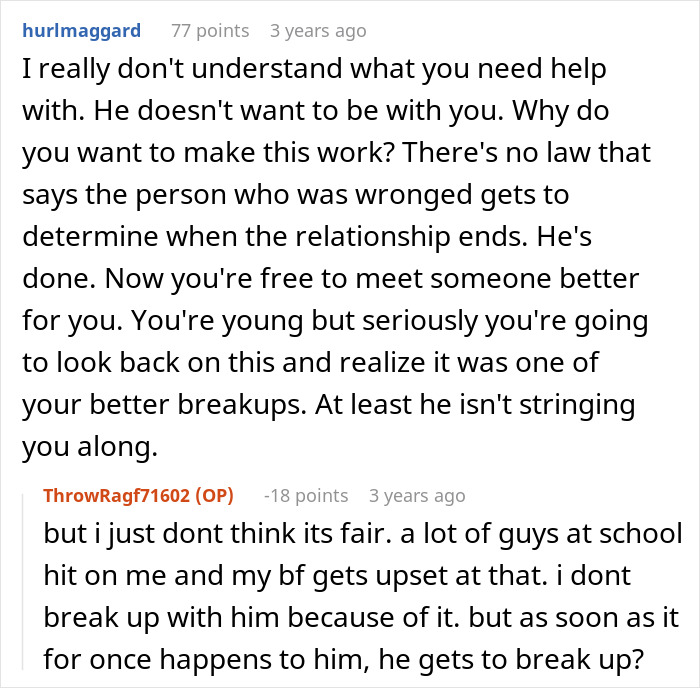 A woman complains about her cheating ex online, then her ex writes his own take on the same account.