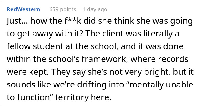 Internet advice reveals how an older friend thought she could get away with using a woman.