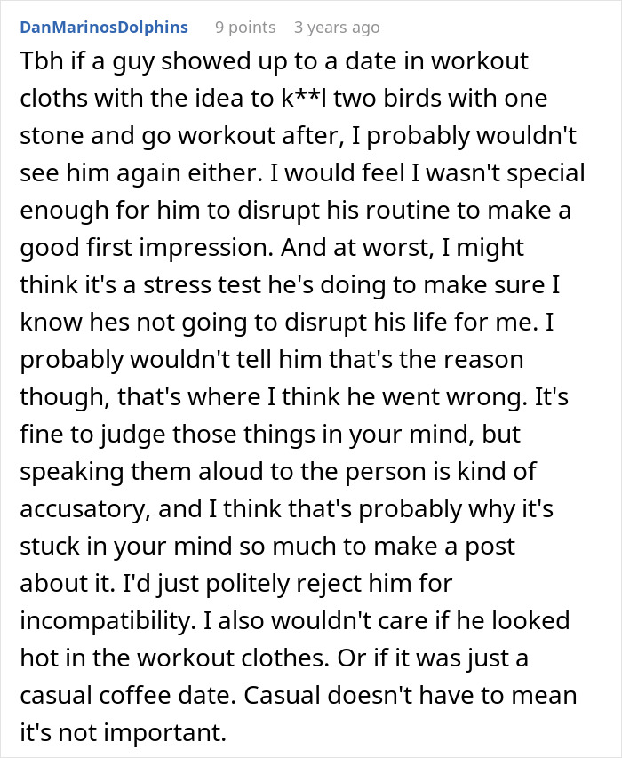 A social media post about a guy cancelling a date due to a theory after seeing a womans Instagram. A social media post about a guy cancelling a date due to a theory after seeing a womans Instagram.