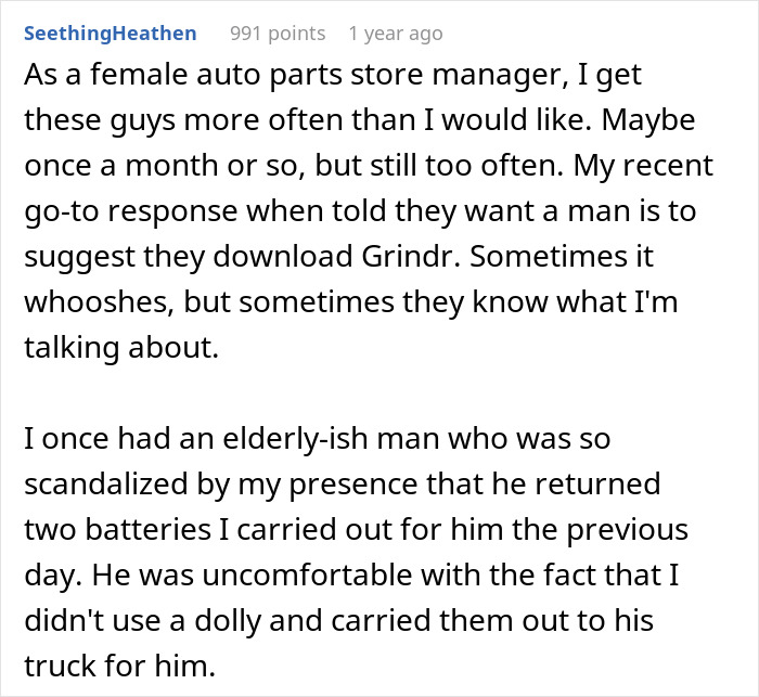 Customer Asks For A Man Instead, Gets A Lesson He Won't Forget Customer Asks For A Man Instead, Gets A Lesson He Won't Forget
