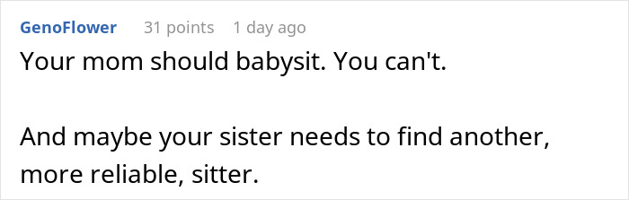 A screenshot showing comments about a single mom who lies to get her sister to babysit her kids. A screenshot showing comments about a single mom who lies to get her sister to babysit her kids.