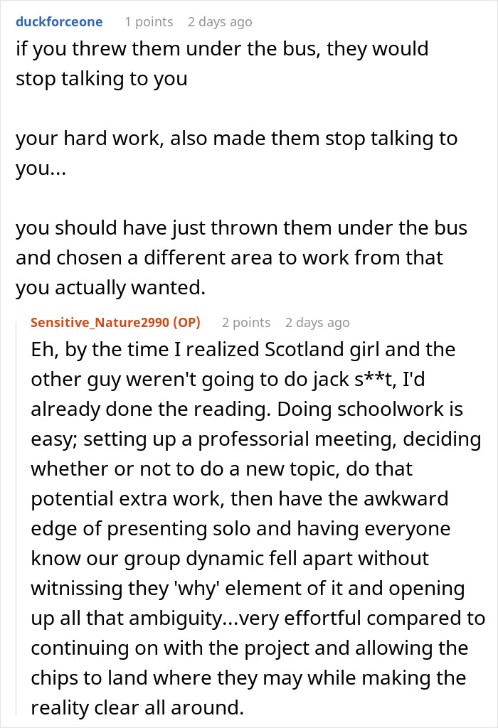 Person Has To Deal With Lazy People During Group Project, Finds The Perfect Way To Make Them Fail Person Has To Deal With Lazy People During Group Project, Finds The Perfect Way To Make Them Fail