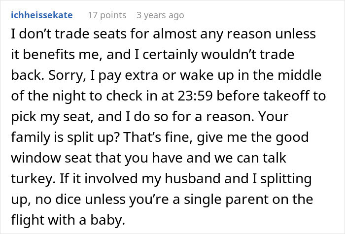 Man Shares A Ridiculous Story That Permanently Changed His Mind On Being Nice And Swapping Seats