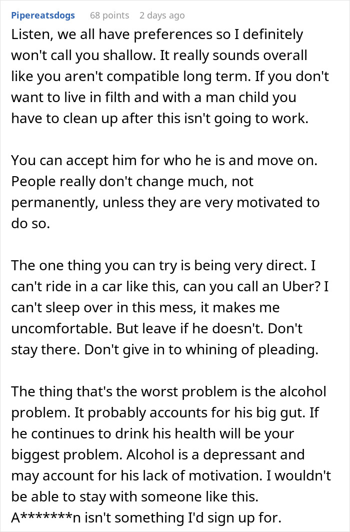 Woman Opens Up About Being Repulsed By Boyfriend, Gets A Reality Check From The Internet Woman Opens Up About Being Repulsed By Boyfriend, Gets A Reality Check From The Internet