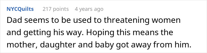 A social media comment about a dog owner's worst nightmare, highlighting the neighbor's parents threatening behavior. A social media comment about a dog owner's worst nightmare, highlighting the neighbor's parents threatening behavior.