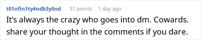 A comment about a woman questioning her fiancé upset about football, discussing people who send DMs. A comment about a woman questioning her fiancé upset about football, discussing people who send DMs.