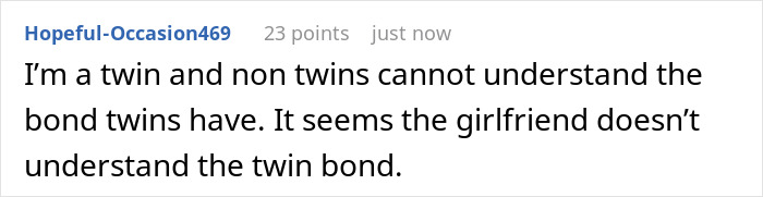 Woman Calls Boyfriend's Favorite Birthday Gift "Childish," His Twin Sister Doesn't Hold Back Woman Calls Boyfriend's Favorite Birthday Gift "Childish," His Twin Sister Doesn't Hold Back