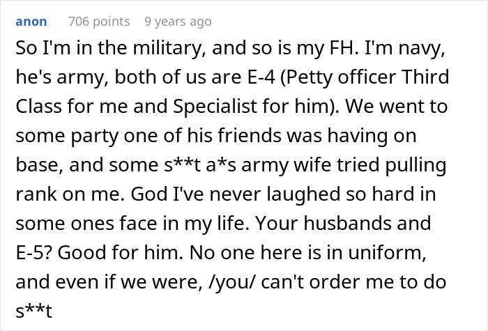 MIL Tries To Pull Rank On Bride's Dad Using Her Lieutenant Son, Gets Shut Down By His Captain Son