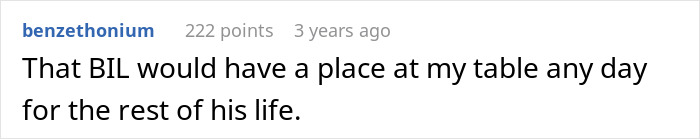 Screenshot of a comment showing appreciation for the brother-in-law's actions regarding the inheritance. Screenshot of a comment showing appreciation for the brother-in-law's actions regarding the inheritance.